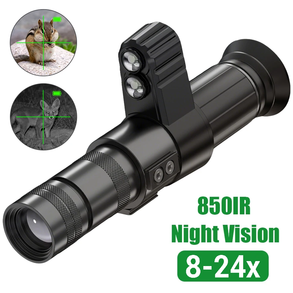 Mira telescópica para Rifle de visión nocturna con cursor cruzado óptico, telescopio Monocular IR, dispositivo de visión nocturna infrarroja para caza