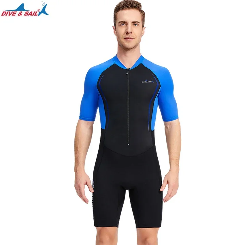 Traje de neopreno de 1,5 MM de espesor para hombre y mujer, traje de surf corto de una pieza de secado rápido para playa, natación, traje de buceo - imagen 5