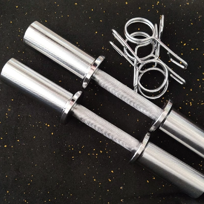 Barra de mancuernas de Fitness ajustable de 50mm con abrazaderas, juego de mango de barra roscado estándar sólido para gimnasio, ejercicio de levantamiento de pesas en casa