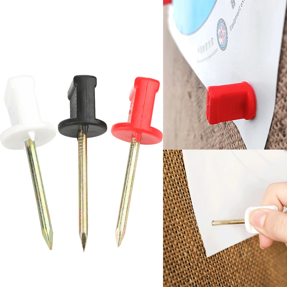 Pasadores de papel de destino fijo, clavos de tiro con arco de acero al manganeso duraderos para práctica de entrenamiento de tiro con arco recurvo compuesto, 20/50 Uds.