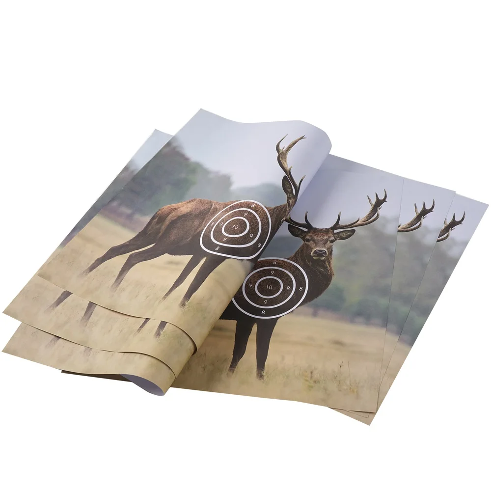 5/10 Uds 40*40cm tiro con arco papel de destino patrón de alce de alta calidad papel de destino accesorios de práctica de tiro al aire libre - imagen 3