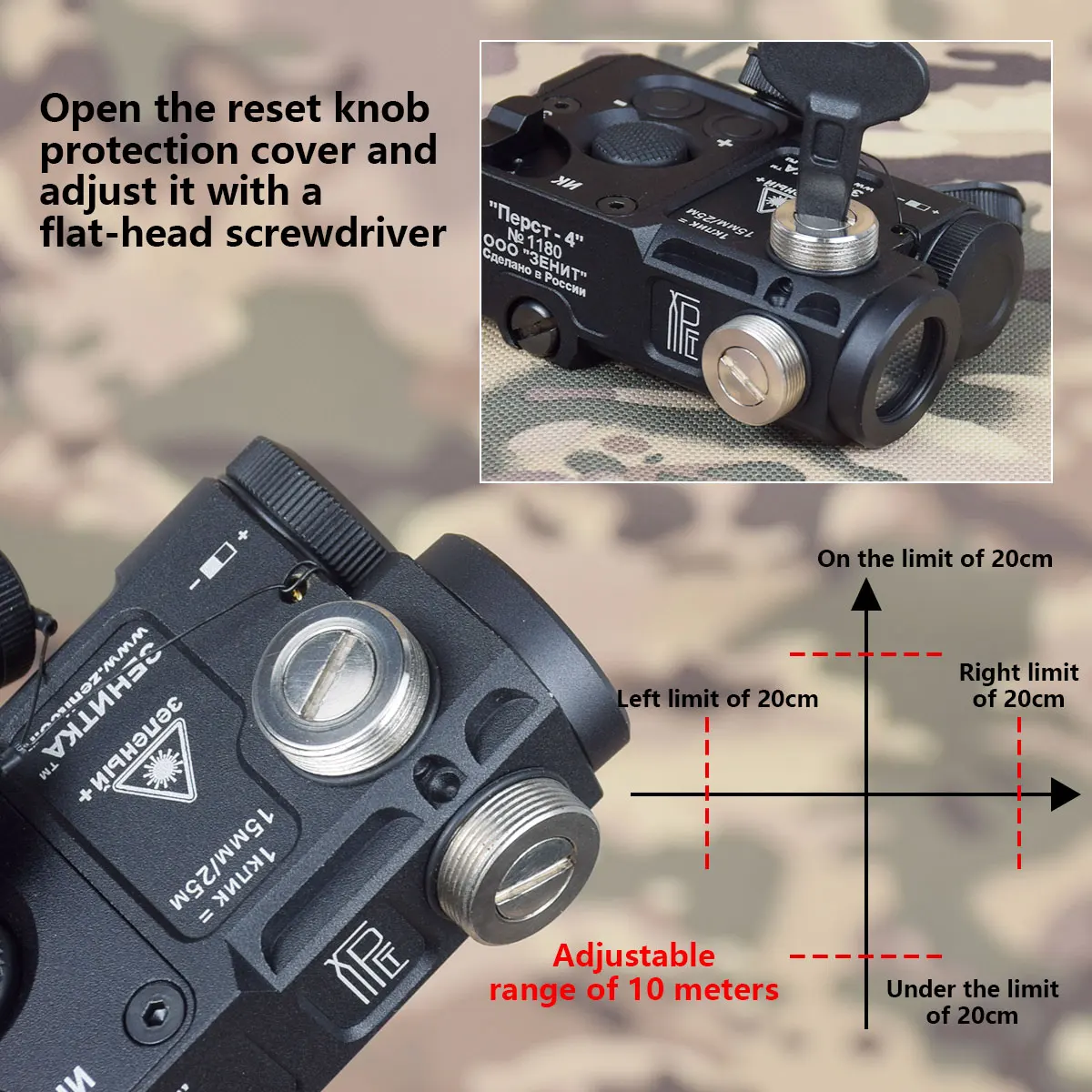 Zenitco táctico PERST 4 Perst-4 punto verde IR puntería láser combinado dispositivo GEN pistola caza arma láser luz 20MM Rail - imagen 2