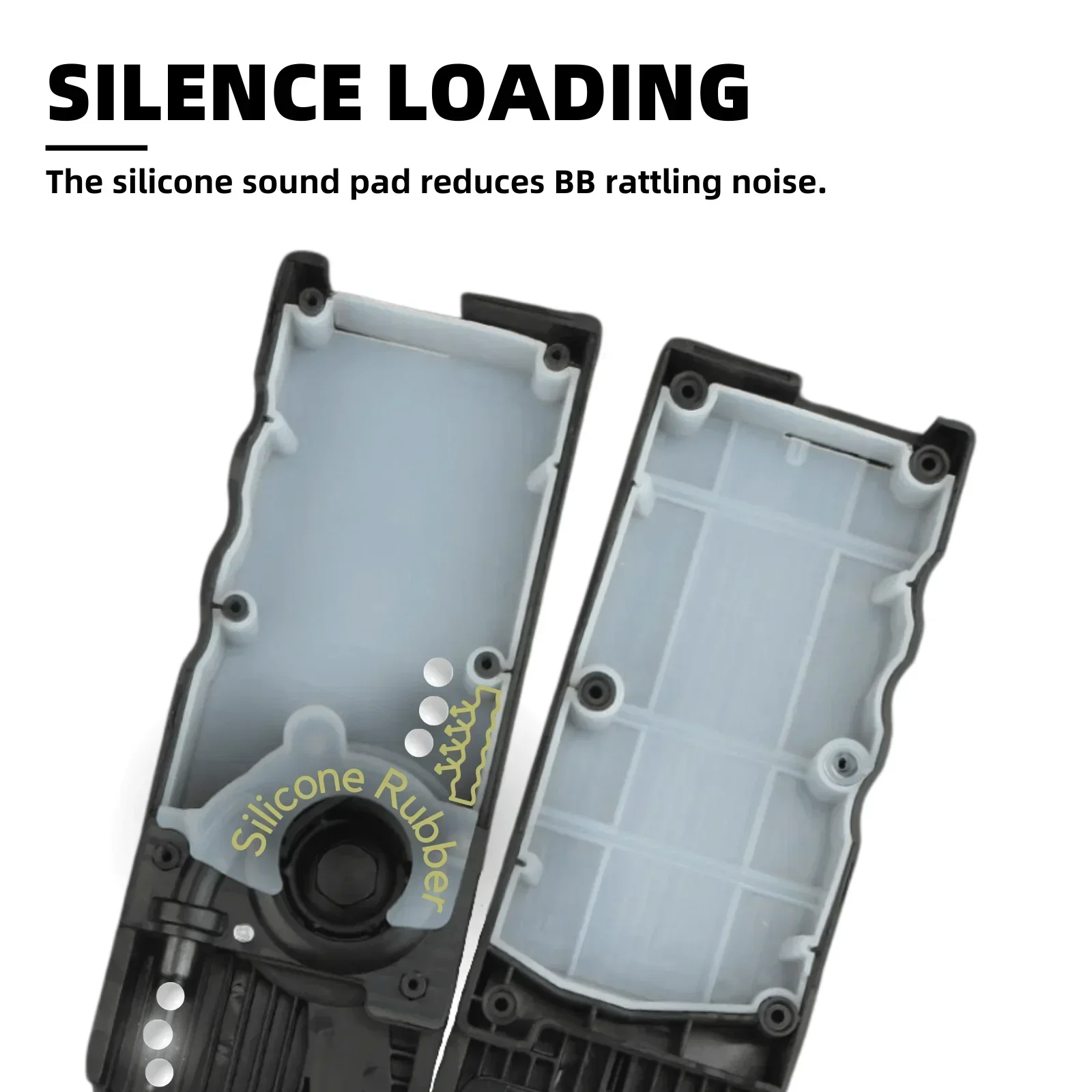 Cargador de velocidad Airsoft SuprLoad de 1000 de capacidad con almohadilla de amortiguación de sonido para BBs de 6 mm, revistas de manivela M4, equipo Airsoft - imagen 5