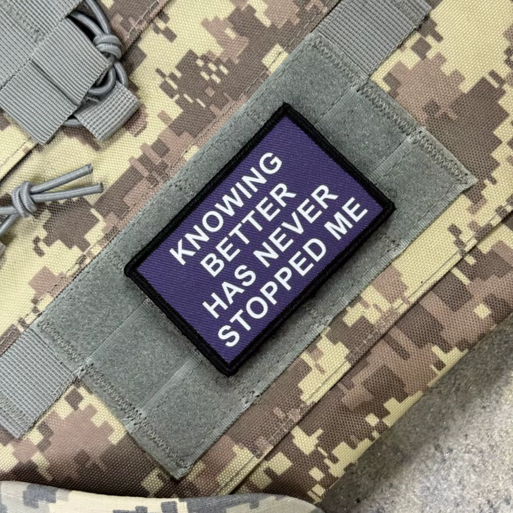 Parche militar gancho y bucle para brazalete Knowing Better
