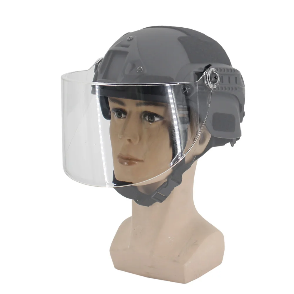 Nuevo estilo, gafas alargadas para casco FAST MICH, lentes para parabrisas, máscara antidisturbios, gafas de protección para juego de guerra CS de Paintball Airsoft - imagen 2