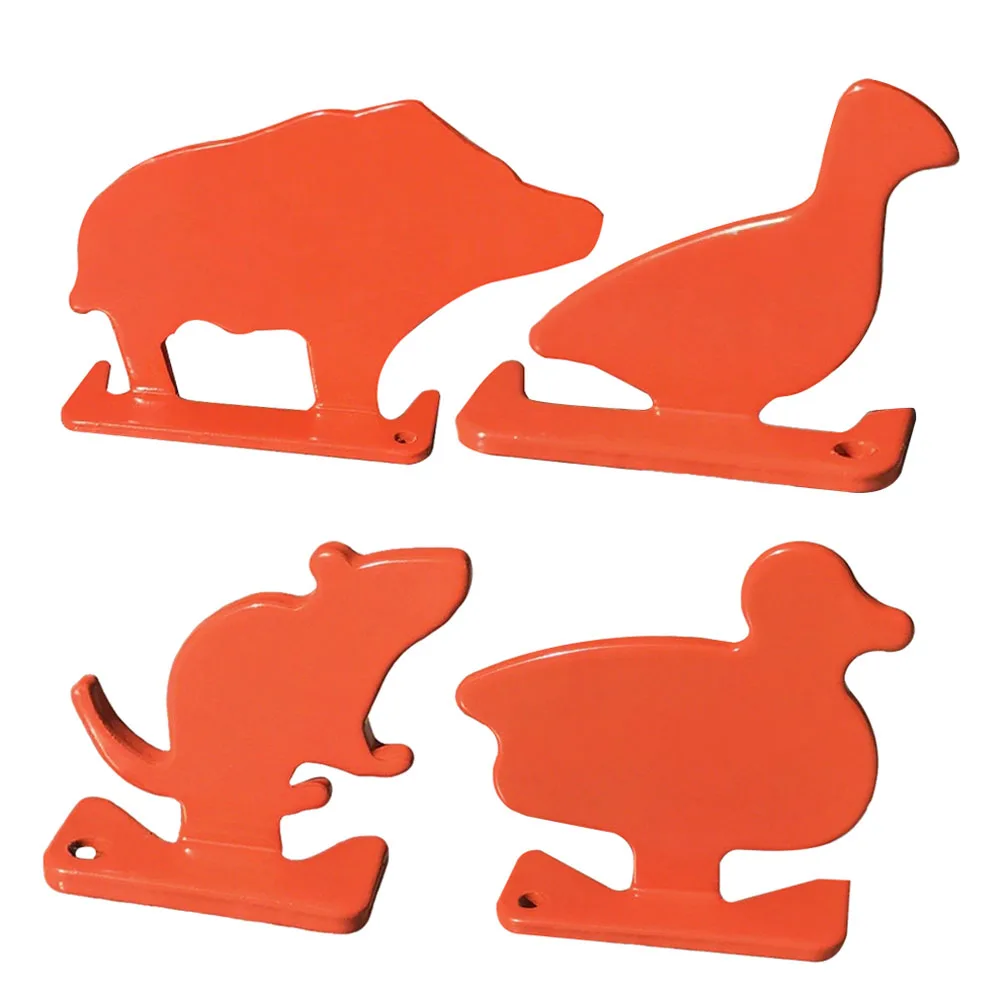 Objetivo de tiro de Metal, objetivo de acero para entrenamiento de puntería, práctica de silueta Animal, accesorios de tiro de caza, 4 Uds.