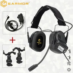 Orejera táctica EARMOR M32 SE para caza, auriculares de protección de seguridad con cancelación de ruido