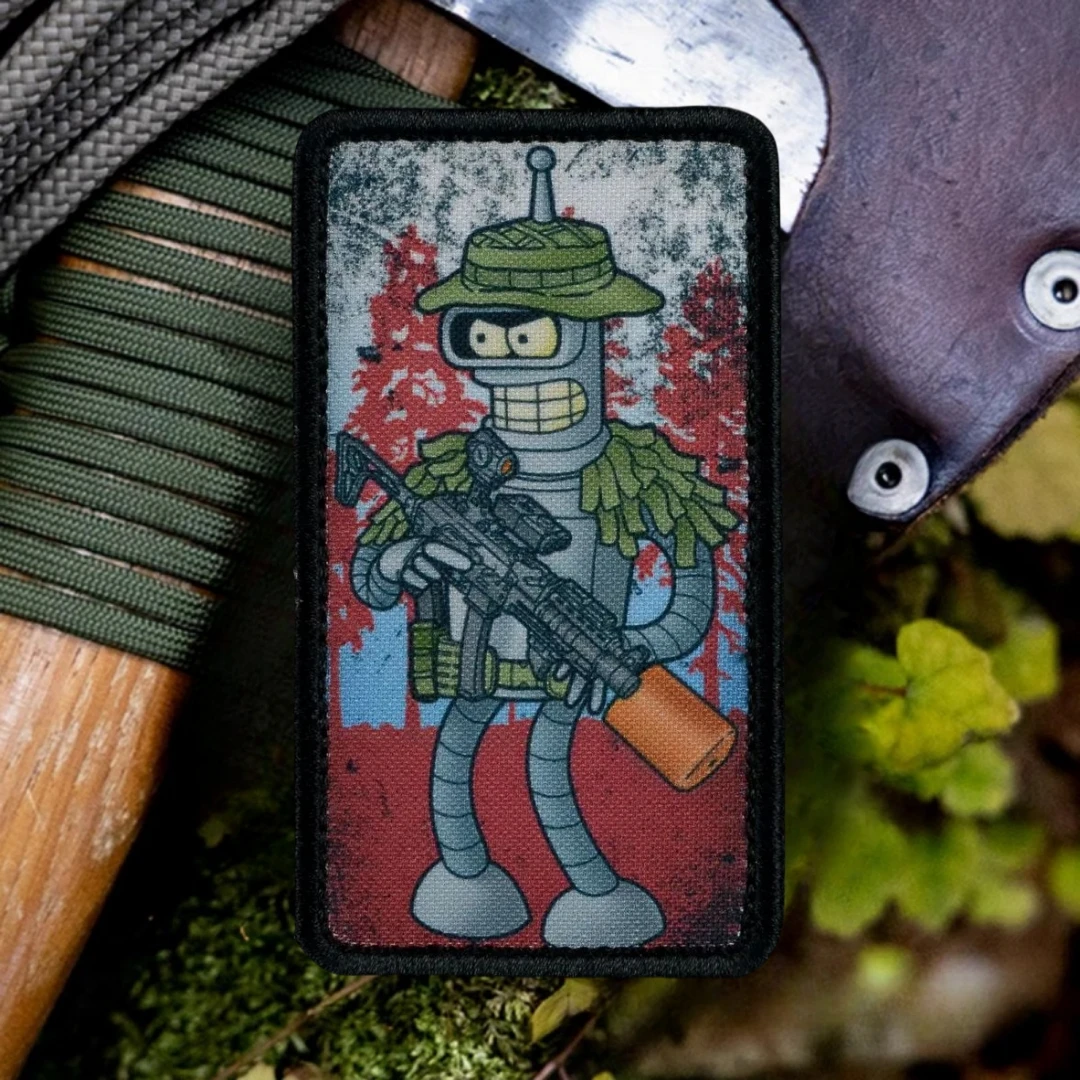 Parche de gancho y bucle impreso "Stormtrooper y Lunapark", insignia de moral táctica para matar, pegatina decorativa para mochila del ejército militar - imagen 4