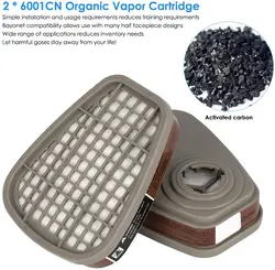 Cartuchos filtro carbón activado orgánico para respirador máscara antigás
