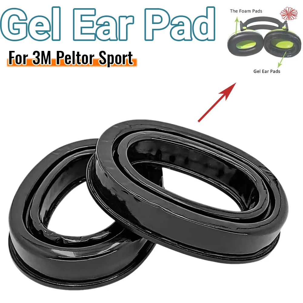 Almohadillas tácticas de Gel para auriculares, orejeras deportivas Peltor 3M con cancelación de ruido y comodidad de desgaste extendida