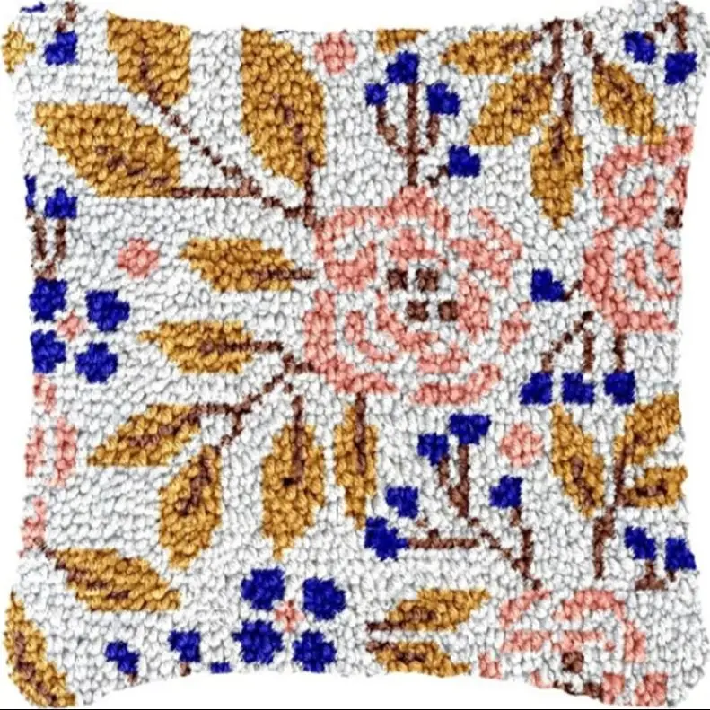 Kit de bordado hecho a mano DIY de almohada con gancho de pestillo de girasol para niños y bordado de punto para el hogar - imagen 4