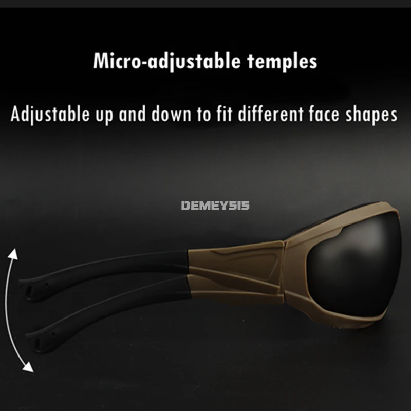 Gafas tácticas de caza a prueba de viento para ciclismo al aire libre, gafas deportivas para senderismo, gafas de protección CS Wargame con correa para la cabeza - imagen 5