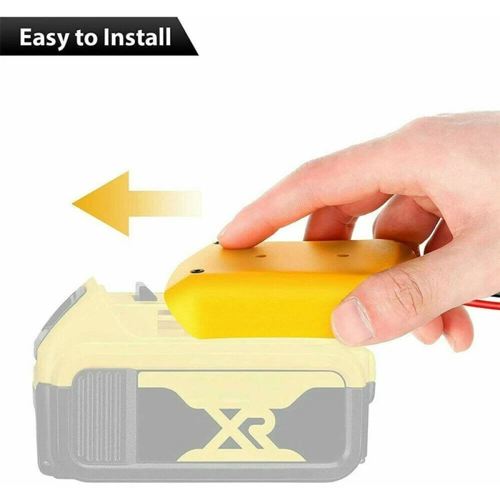 Convertidor adaptador de batería apto para Dewalt 14,4 V 18V 20V batería de iones de litio herramienta eléctrica DIY convertidor de batería con conector de fusible - imagen 2