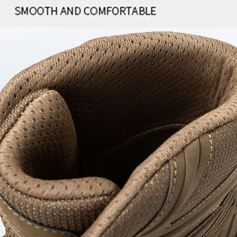 Zapatos de senderismo de gran tamaño para hombre, botas tácticas de desierto para hombre, zapatos de entrenamiento duraderos, botines deportivos de escalada - imagen 4