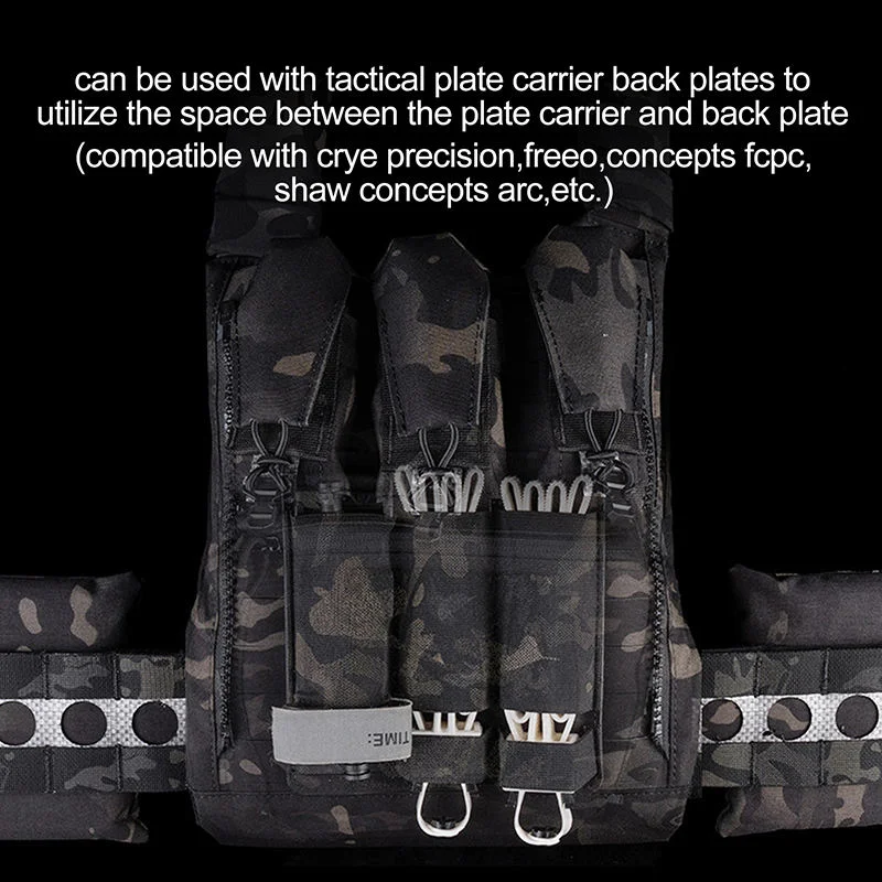 Retenedor de puño flexible elástico táctico, equipo de combate FERRO Molle, portador de placa de caza, accesorios de placa trasera, sujetador de brida de Cable - imagen 3