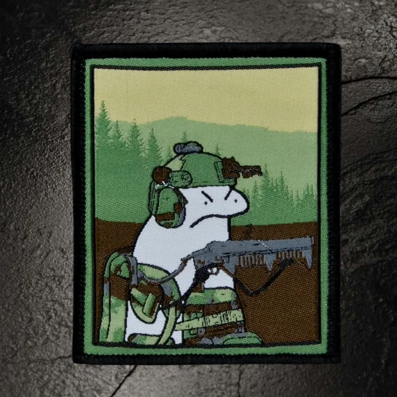 Parches bordados de moral de villano de lucha, gancho y bucle para sujetar una pistola y palo, brazalete táctico, accesorios para mochila al aire libre, pegatinas - imagen 2