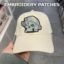 Parche de PVC 3D de calavera de cazador, chaleco táctico, sombreros con gancho y bucle, insignia de moral, mochila, pegatinas decorativas, parches para brazalete para ropa