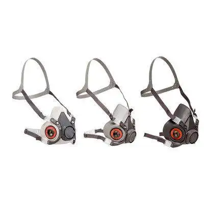 Mascarilla de Gas para decoración de pintura en aerosol, máscara antipolvo químico, protección corporal, filtro de vapor tóxico, respirador reutilizable, Media máscara, 15 piezas, 6200 - imagen 4