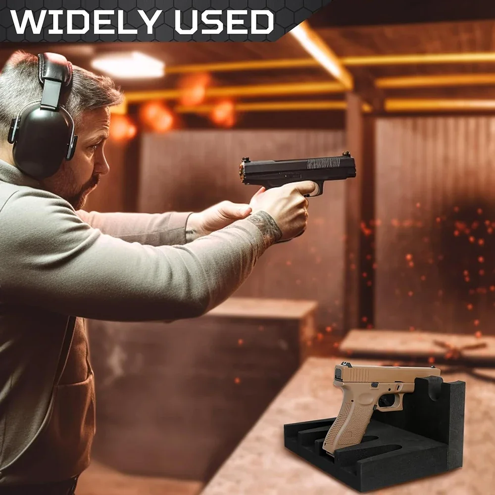 Estante de pistola de espuma con 4/6 ranuras para revólver seguro, estante de exhibición para pistola, soporte para pistola, almacenamiento de accesorios seguro - imagen 5