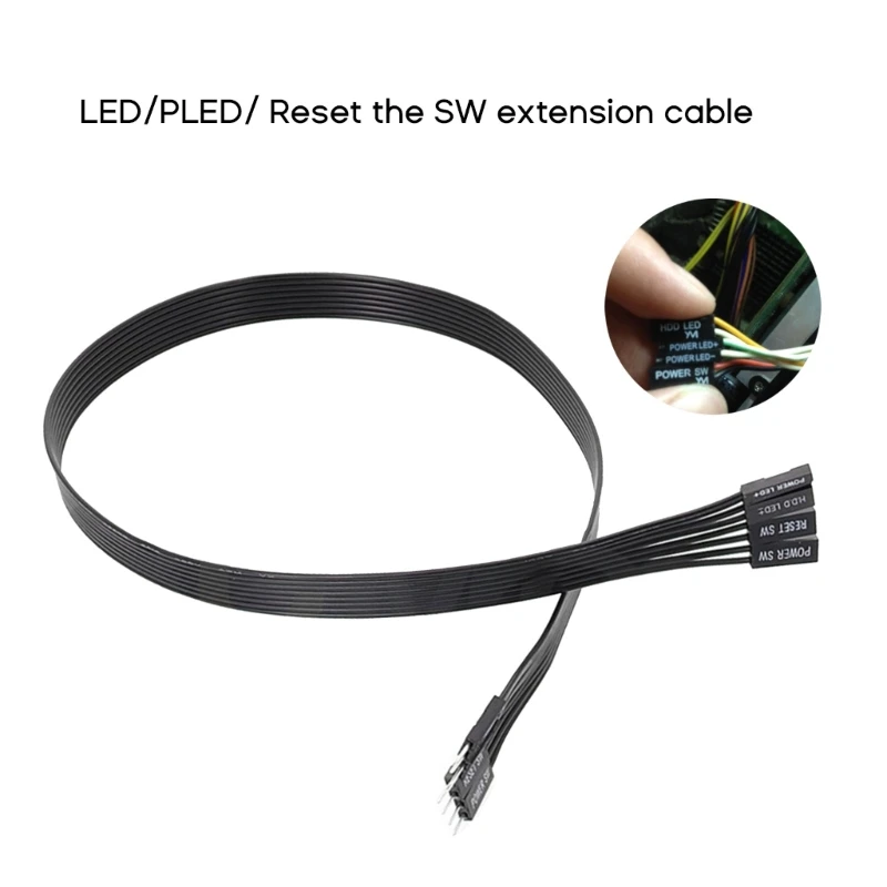 Placa base HDD LED/plegada/reinicio SW Power SW Cable de extensión 2 pines hembra a macho Dropship - imagen 3