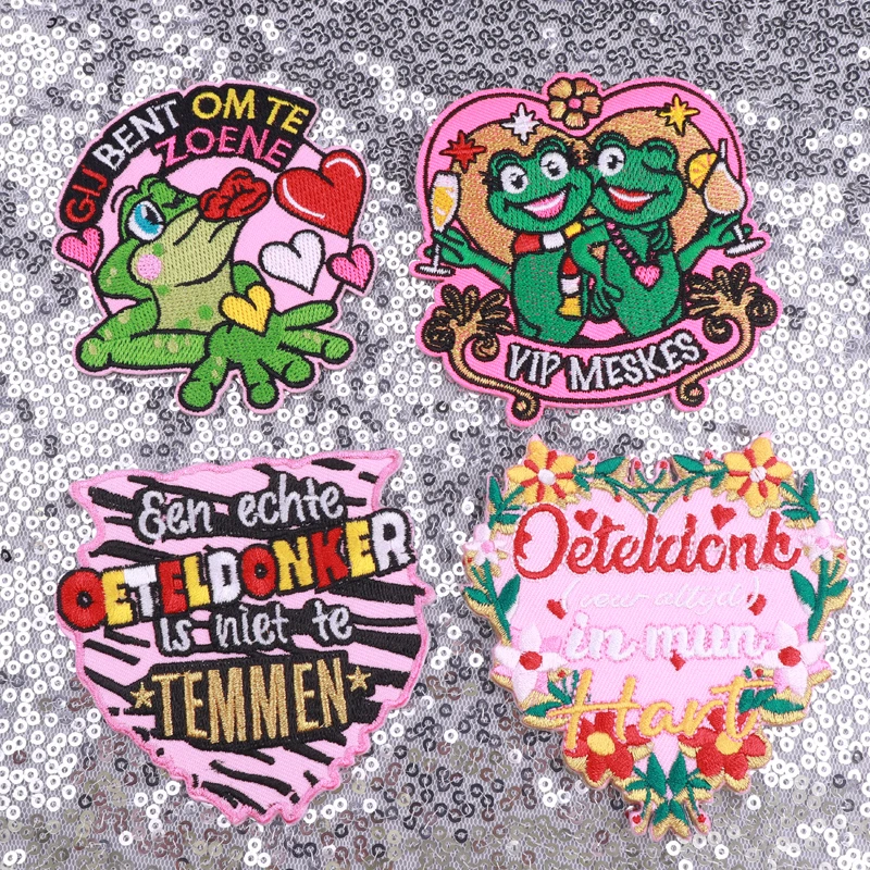 2025 nuevo diseño Oeteldonk carnival parches para planchar para ropa parche bordado de rana holandesa Festival decorar pegatina de regalo - imagen 4