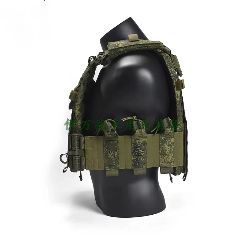Chaleco táctico de camuflaje verde pequeño ruso MOLLE con corte láser de nailon repelente al agua táctico - imagen 3
