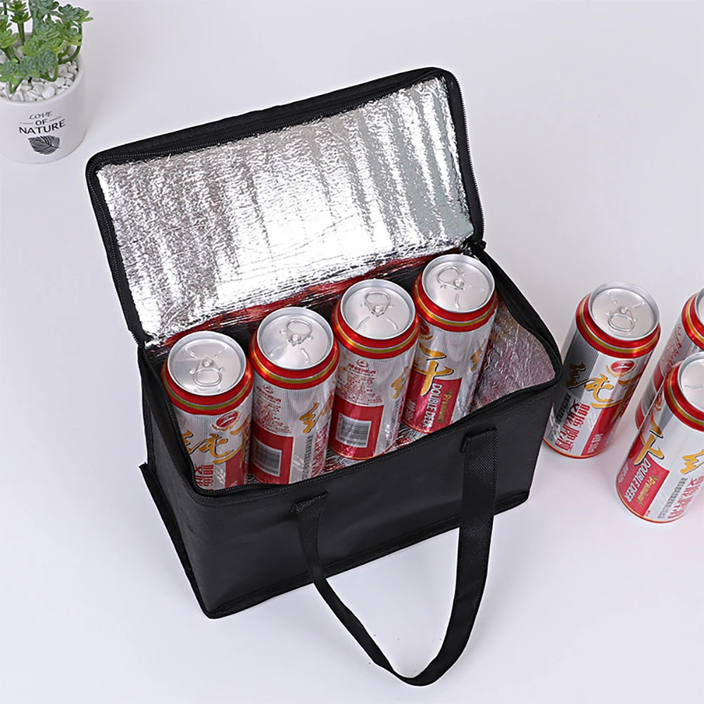 Bolsa enfriadora de almuerzo portátil, aislamiento plegable, paquete de hielo para Picnic, bolsa térmica para alimentos, portabebés, bolsas aisladas, bolsa de entrega de alimentos - imagen 2