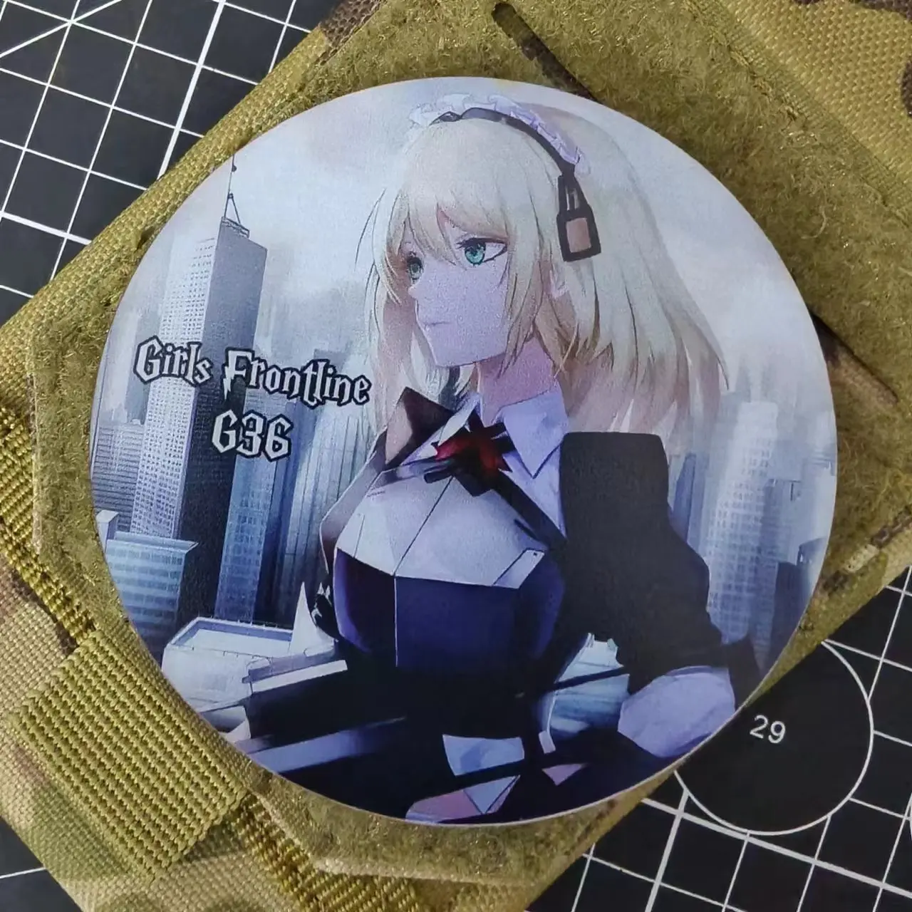 Parche de primera línea G63 para niña, insignia táctica de línea frontal para mochila, decoración de ropa, estampado de pistola bidimensional - imagen 3