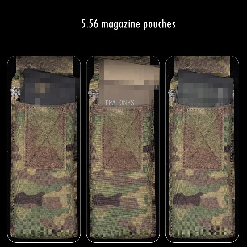 Bolsa táctica para revistas 5,56 Molle, soporte individual para linterna, funda para cuchillo, funda para juego de guerra para caza al aire libre - imagen 5