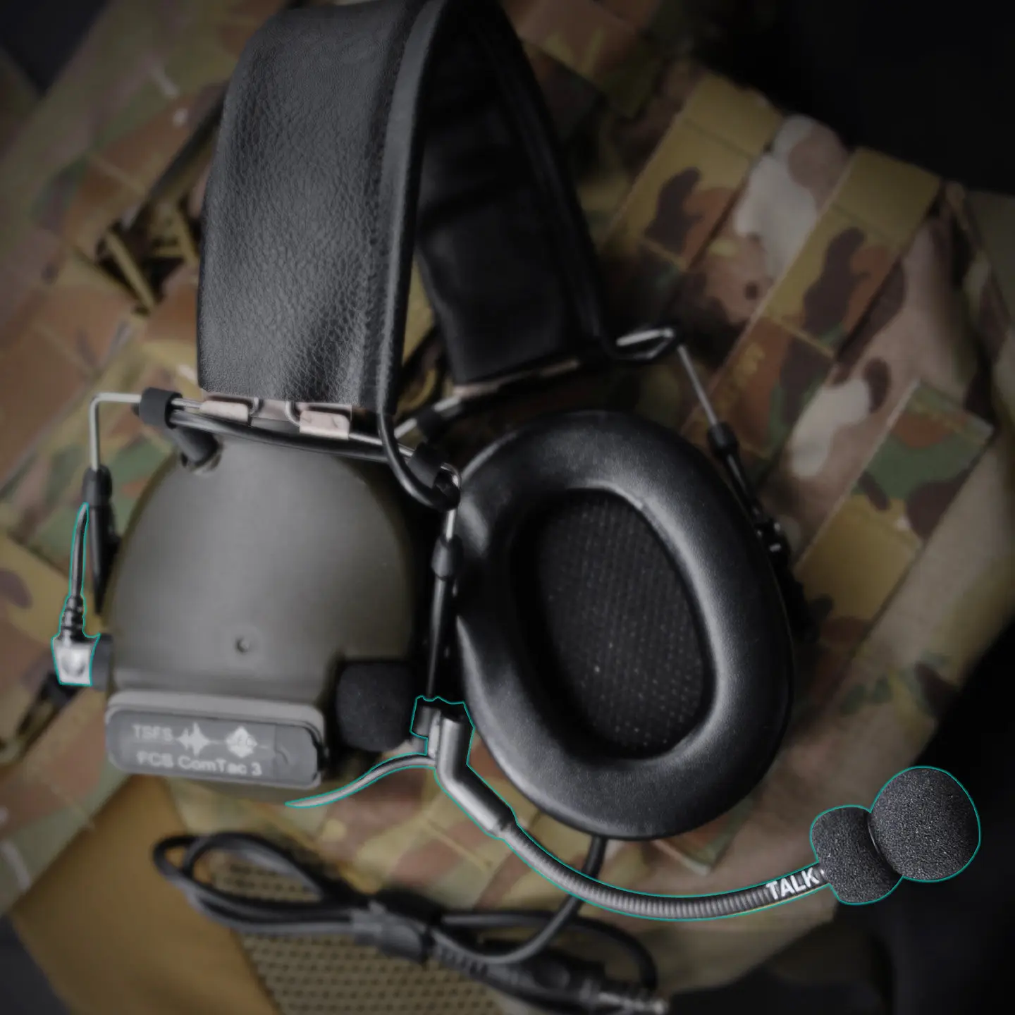 Auriculares tácticos micrófono y parches intercambiables para juegos - imagen 5