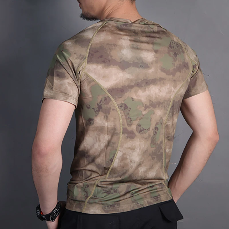 Emersongear, capa Base ajustada de piel táctica, camisetas de camuflaje para correr, camiseta que absorbe el sudor, senderismo, caza, pesca, deporte, camiseta al aire libre - imagen 4