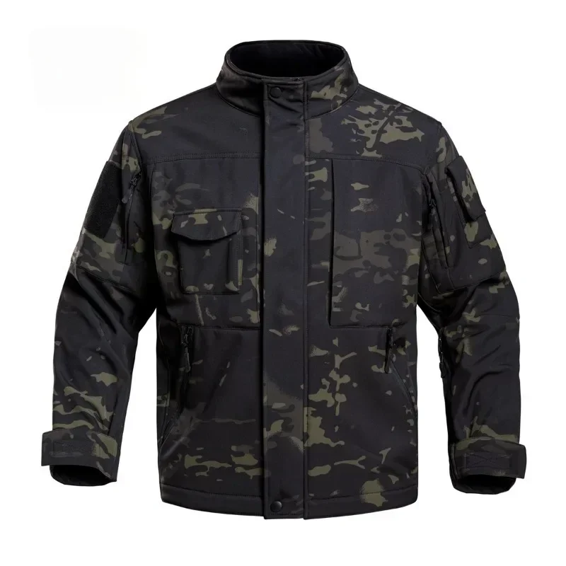Chaqueta táctica de concha suave para hombre, impermeable, a prueba de viento, múltiples bolsillos, chaquetas de motocicleta, abrigos militares de carga para escalada al aire libre - imagen 5