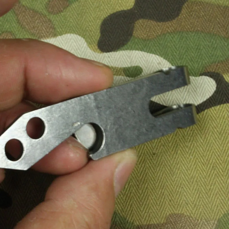 Cartera multifuncional portátil de acero inoxidable para exteriores, abridor de Clip para la cintura, Kit de viaje, accesorios para senderismo - imagen 4