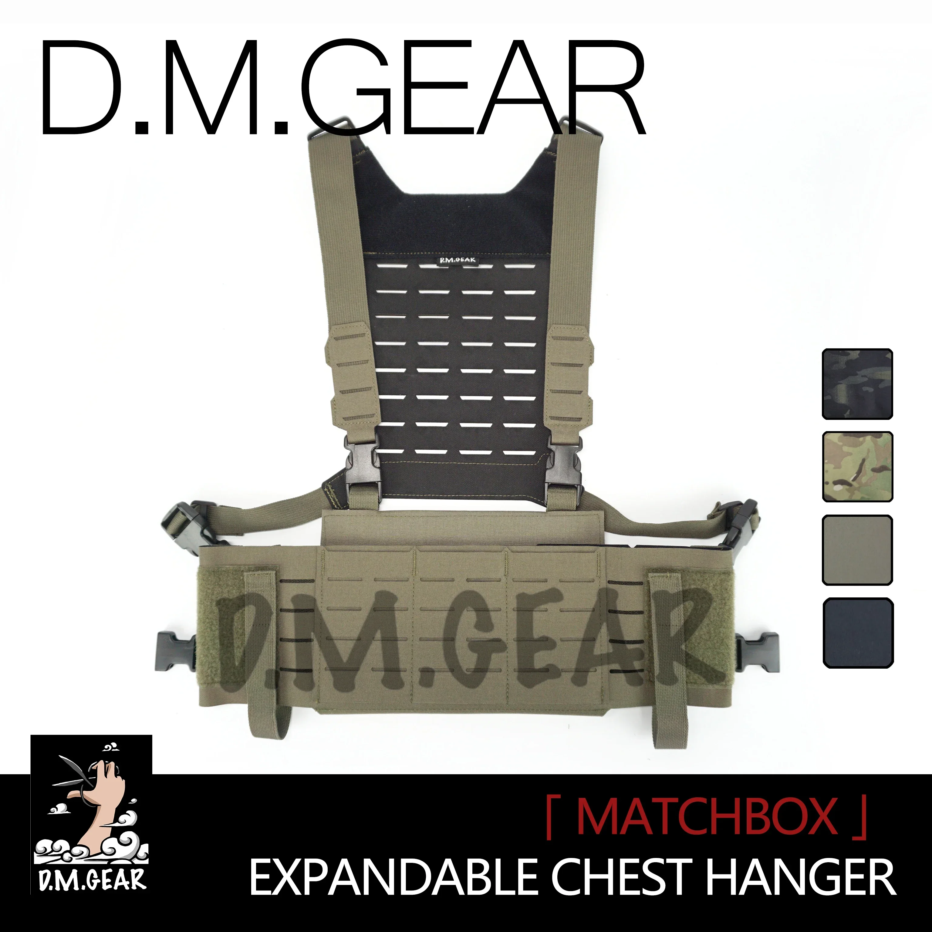 DMGear-Chaleco táctico para caja de cerillas, aparejo de pecho colgante, equipo de Airsoft, portador de placa, equipo de Airsoft, caza de Painball al aire libre - imagen 2