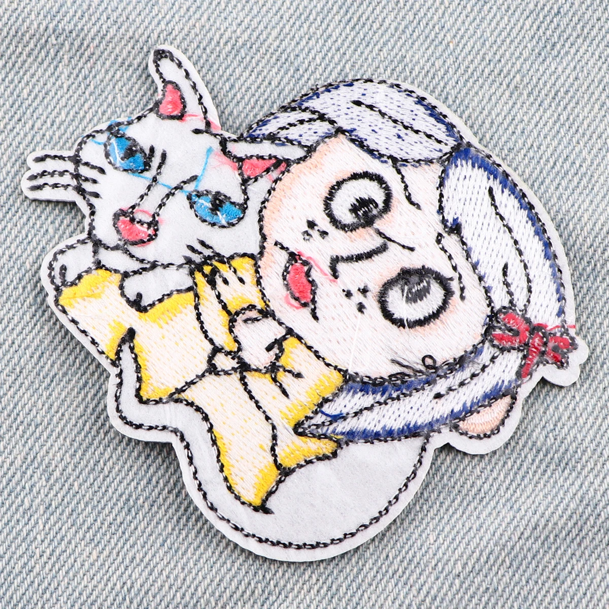 AD2871 parches de coralina y gato de dibujos animados en la ropa, parche bordado de Halloween, parches para planchar en la ropa, pegatinas, insignia - imagen 5
