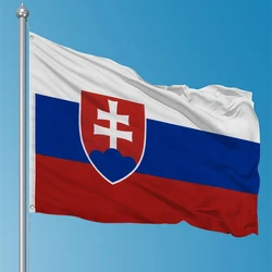Bandera de Eslovaquia 90x150 cm - Poliéster impreso para decoración