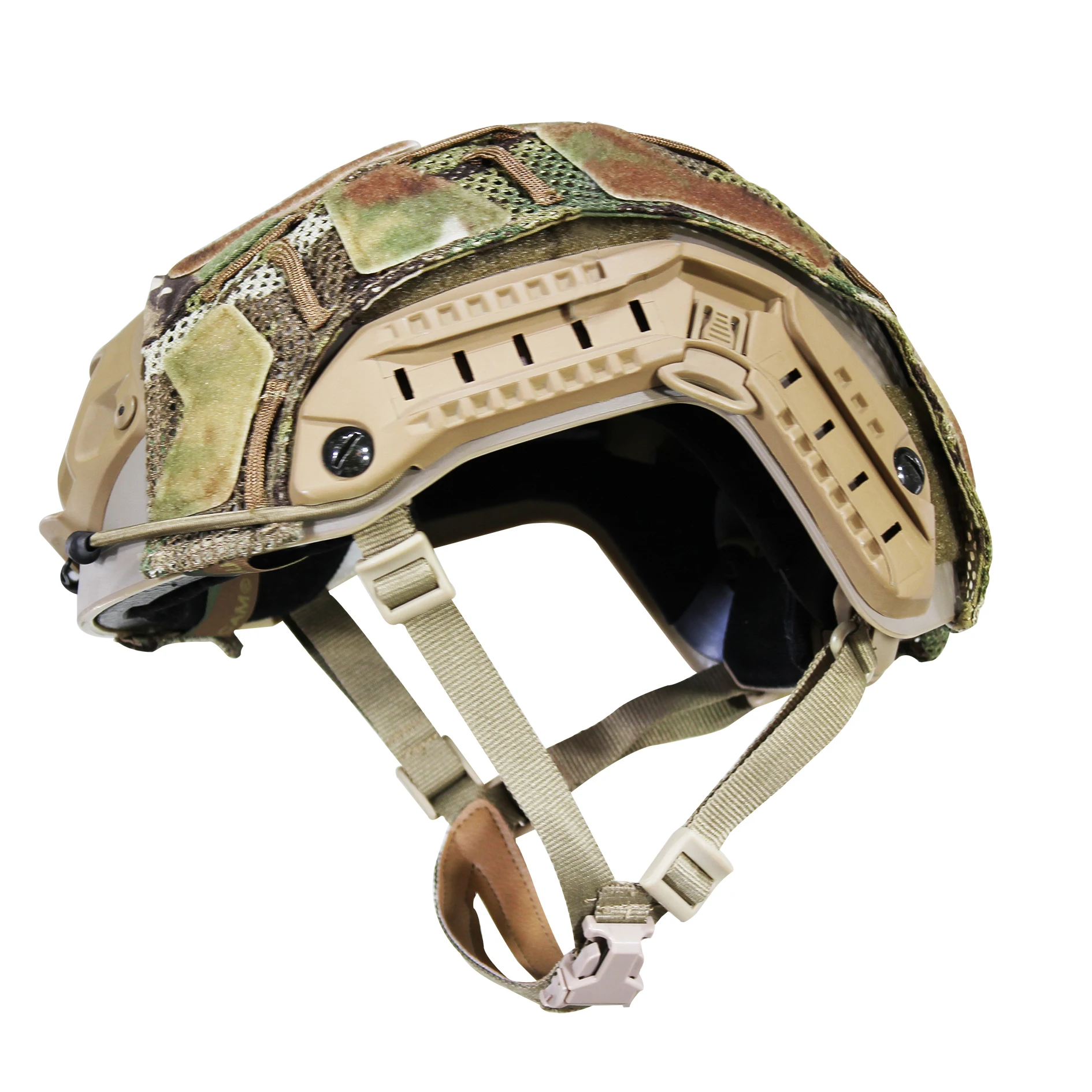 Cp táctico Mich casco a base de agua tela cordón elástico malla CS cubierta de camuflaje - imagen 5