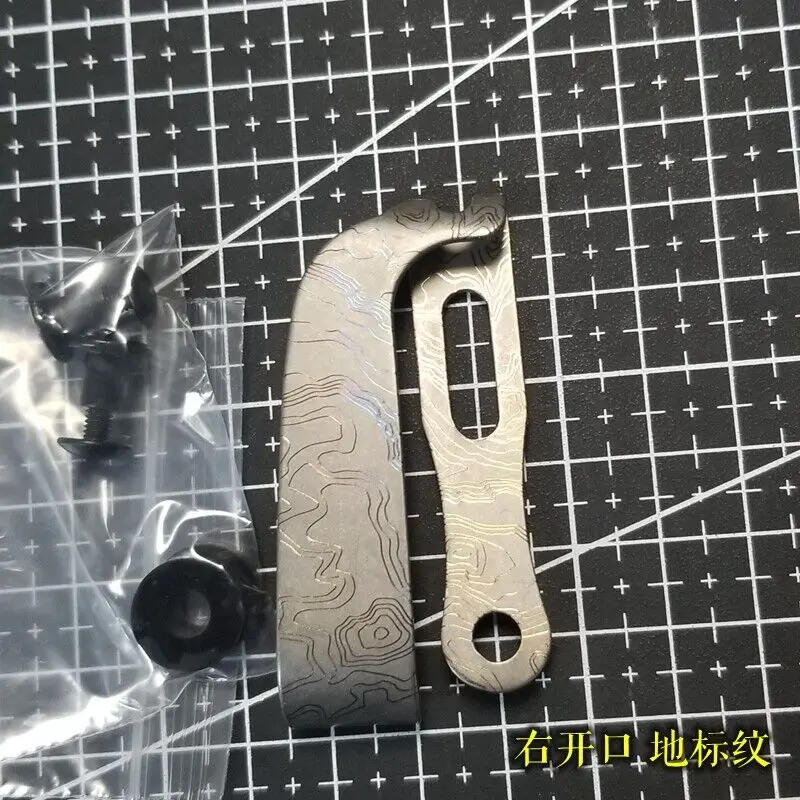 Hebilla de gancho de cintura de Clip de bolsillo de placa de cinturón de titanio TC4, nuevo - imagen 3