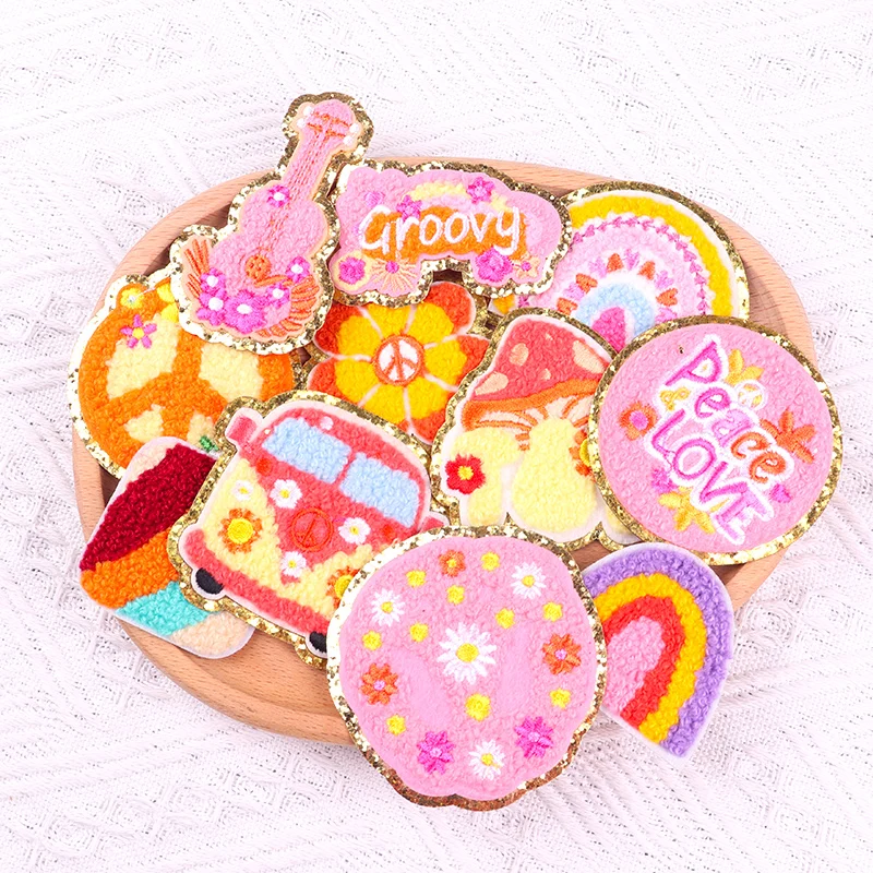 Parche bordado de dibujos animados para ropa, parches de chenilla con letras de animales, parches de planchado de alta calidad para decoración de Jeans, nuevo - imagen 4