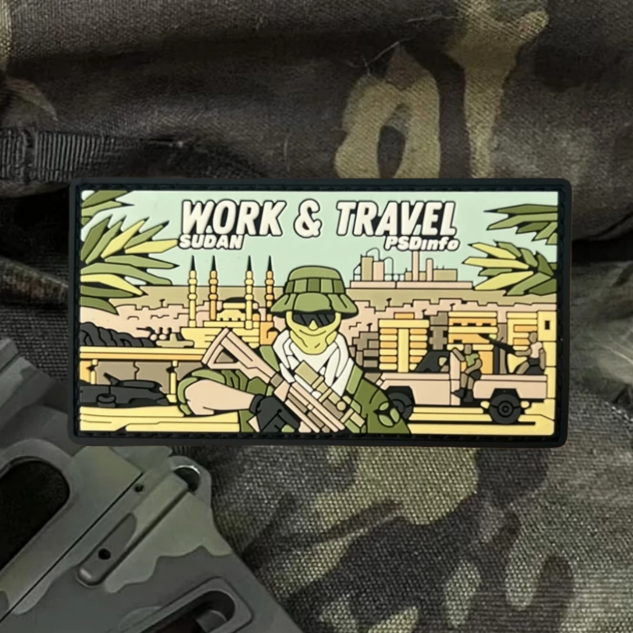 Insignia de moral divertida para trabajo y viaje, parches de PVC para ropa, apliques militares tácticos, gancho y bucle, accesorios para mochila, pegatina - imagen 4