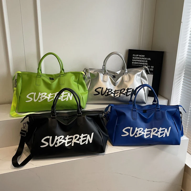 Bolsa de mano para gimnasio, Fitness, Yoga, bolsas de lona deportivas, equipaje de viaje de PU, bolso para acampar al aire libre, escalada, mochila escolar grande de mano para fin de semana - imagen 5