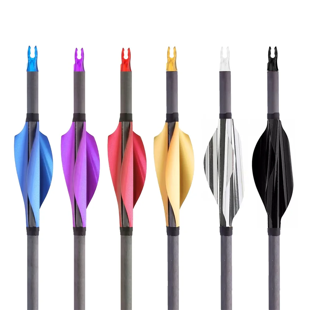 50 Uds 1,8 "tiro con arco Spin paletas espiral pluma flecha Fletches para DIY flecha objetivo flecha pluma - imagen 4
