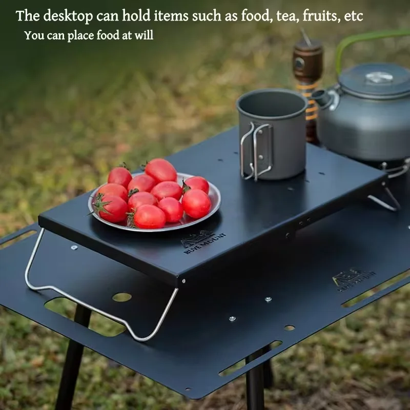 Mesa plegable para exteriores, mesa de Picnic portátil, estufa de Cassette, placa de acero, mesa de estufa de araña, mesa de aislamiento térmico para acampar - imagen 2