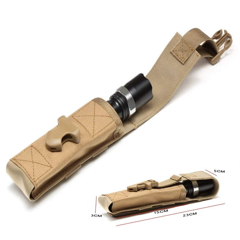 Bolsa táctica para Rifle MP5, bolsa Molle Mag, soporte para bastón de caza MP5, bolsa para linterna con Bucke de liberación rápida - imagen 2