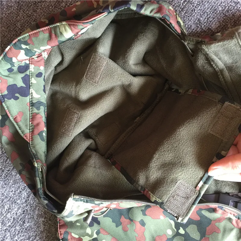 Abrigo de combate de concha suave de jungla manchada alemana, edición de jungla manchada, cortavientos táctico cepillado - imagen 5