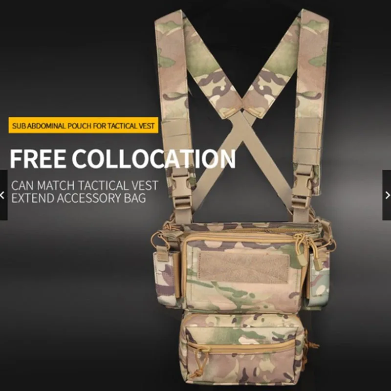 Bolsa de armadura táctica, chaleco de combate IFAK EDC, bolsa de almacenamiento, paquete de aparejo de pecho para JPC CPC LBT D3CR MK3 MK4, portador de placa - imagen 4