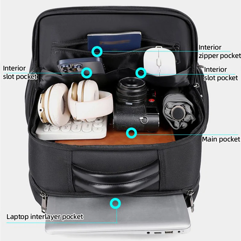 Mochila para deportes al aire libre para hombre, mochila para gimnasio, Camping, senderismo, viaje, viaje de negocios, mochila para ordenador portátil universitaria para la escuela - imagen 2