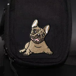Parche táctico bordado Bulldog – Insignia moral militar con velcro