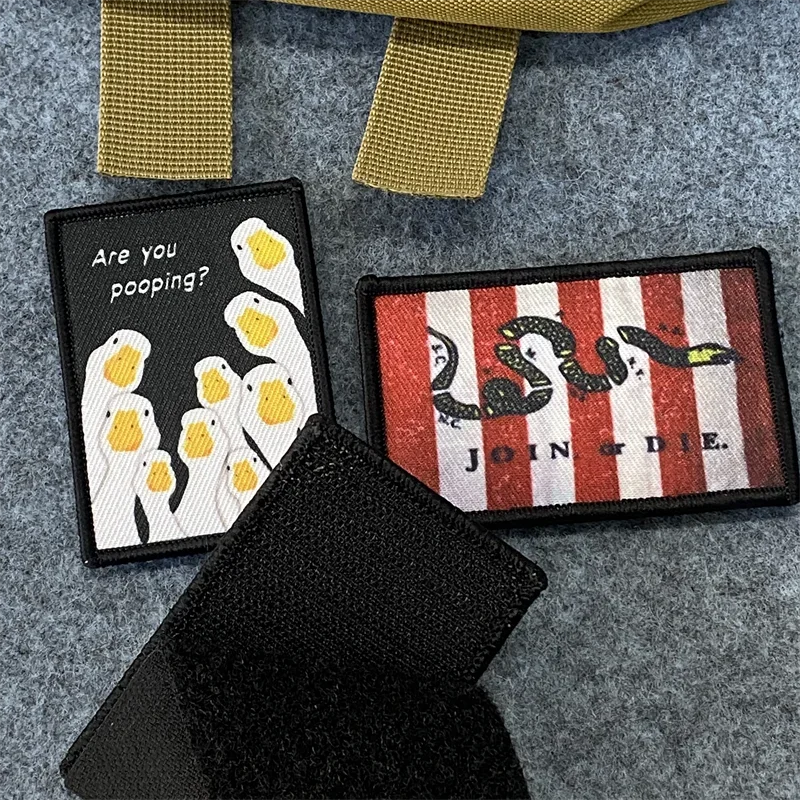 Pegatinas con estampado Animal Are You Pooping, parches tácticos, insignias de moral, apliques para ropa, parches de mochila de gancho y bucle - imagen 3