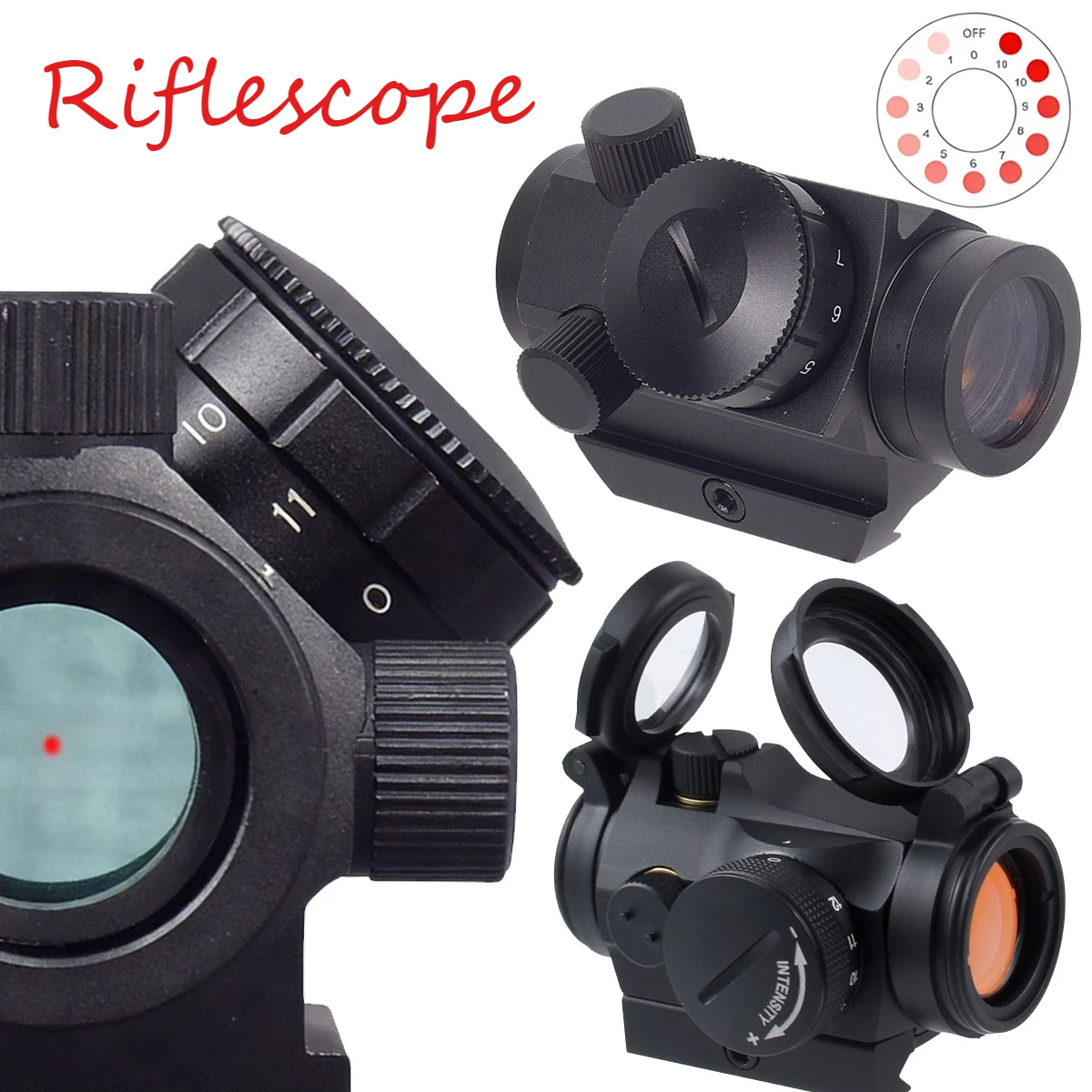 Mira Punto Rojo 2MOA – Colimador Táctico Airsoft Caza Picatinny